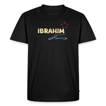 Gift Ibrahim - Men's Premium Organic T-Shirt - black - Front - Nico (187cm)