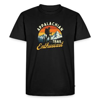 Citation de randonnée en plein air pour les amateurs de sentiers des Appalaches - T-shirt Premium bio Homme - noir - Devant - Nico (187cm)