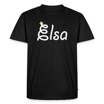 Elsa - T-shirt Premium bio Homme - noir - Devant - Nico (187cm)