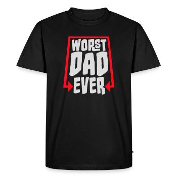 Le pire papa de tous les temps Drôle Sarcastique Papa pour la fête des pères - T-shirt Premium bio Homme - noir - Devant - Nico (187cm)
