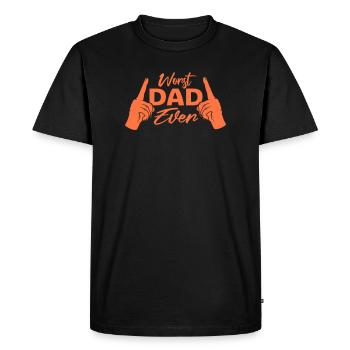 Le pire papa de tous les temps Drôle Sarcastique Papa pour la fête des pères - T-shirt Premium bio Homme - noir - Devant - Nico (187cm)
