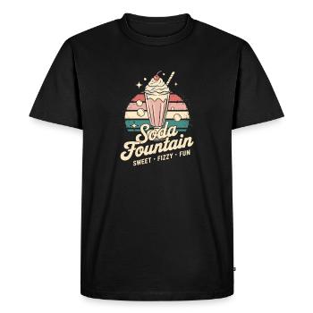 Vintage Soda Advertising - Men's Premium Organic T-Shirt - black - Front - Nico (187cm)