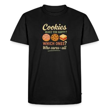 Chemise Cookies Make You Happy pour les boulangers et les bonbons - T-shirt Premium bio Homme - noir - Devant - Nico (187cm)