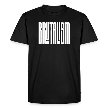 Brutalism Concrete Typography - Men's Premium Organic T-Shirt - black - Front - Nico (187cm)