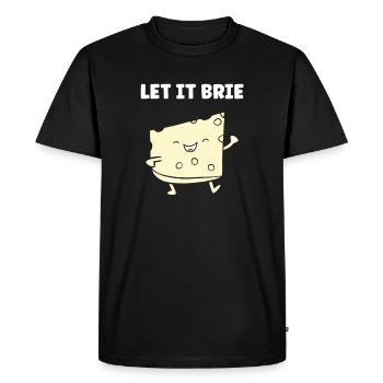Humour fromage brie - T-shirt Premium bio Homme - noir - Devant - Nico (187cm)