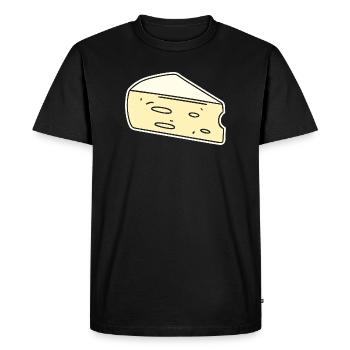 Humour fromage brie - T-shirt Premium bio Homme - noir - Devant - Nico (187cm)