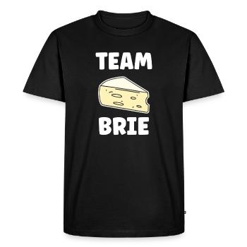Humour fromage brie - T-shirt Premium bio Homme - noir - Devant - Nico (187cm)
