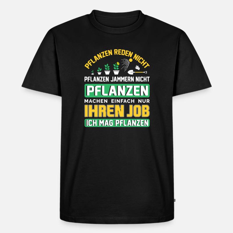 Garten Gärtner Gärtnern Gartenarbeit Gartenarbeit - Männer Premium Bio T-Shirt - Schwarz