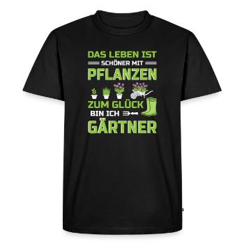 Jardinier Jardinage Jardinage Jardinage Jardinage - T-shirt Premium bio Homme - noir - Devant - Nico (187cm)