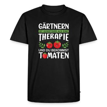 Jardinier Jardinage Jardinage Jardinage Jardinage - T-shirt Premium bio Homme - noir - Devant - Nico (187cm)