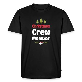 Weihnachten Crew Christmas - Men's Premium Organic T-Shirt - black - Front - Nico (187cm)