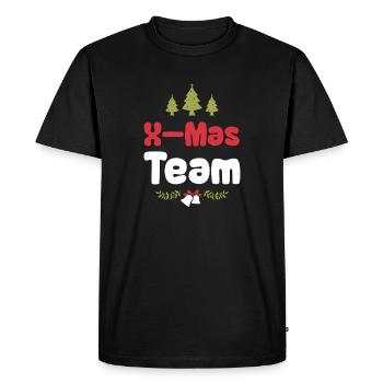 L’équipe X-Mas - T-shirt Premium bio Homme - noir - Devant - Nico (187cm)