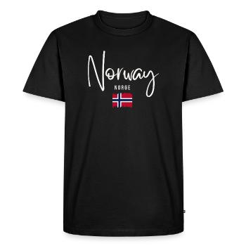 Norvégien fier, né en Norvège - T-shirt Premium bio Homme - noir - Devant - Nico (187cm)