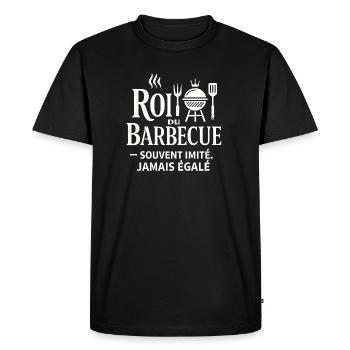 King of Barbecue Never Equaled - Men's Premium Organic T-Shirt - black - Front - Nico (187cm)