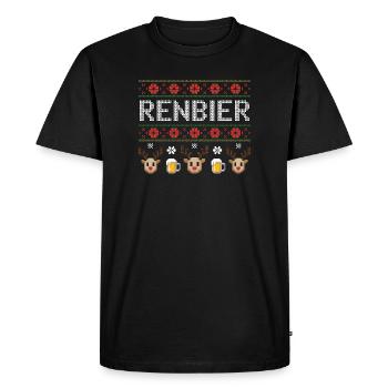 Conception du festival de la bière de renne - T-shirt Premium bio Homme - noir - Devant - Nico (187cm)