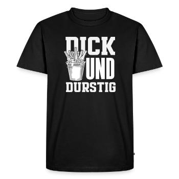Funny Father's Day Gift Dad Beer - Men's Premium Organic T-Shirt - black - Front - Nico (187cm)