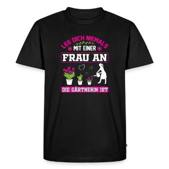 Jardinier Jardinage Jardinage Jardinage Jardinage - T-shirt Premium bio Homme - noir - Devant - Nico (187cm)