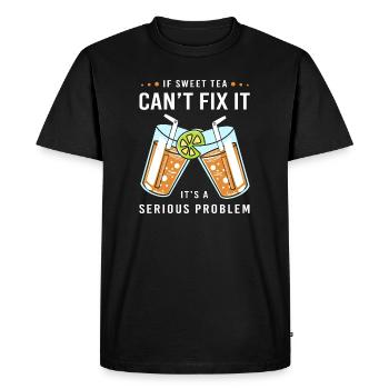 Thé Chai - T-shirt Premium bio Homme - noir - Devant - Nico (187cm)