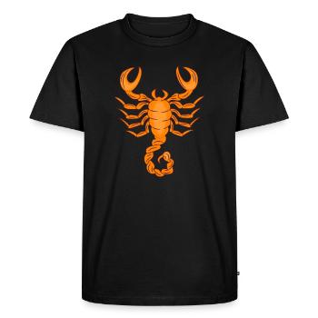 Sternzeichen Skorpion - Männer Premium Bio T-Shirt - Schwarz - Vorne - Nico (187cm)