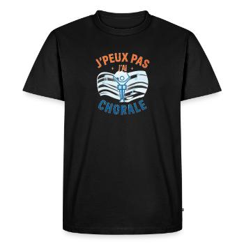 J'peux pas j'ai chorale - T-shirt Premium bio Homme - noir - Devant - Nico (187cm)