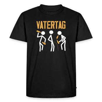Funny Father's Day Gift Dad Beer - Men's Premium Organic T-Shirt - black - Front - Nico (187cm)