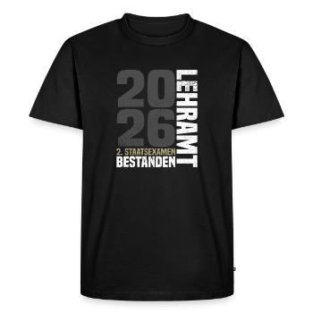 2nd State Examination in Teaching - Men's Premium Organic T-Shirt - black - Front - Nico (187cm)