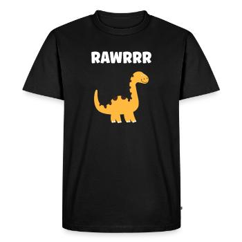 Mignon Petit dinosaure - T-shirt Premium bio Homme - noir - Devant - Nico (187cm)
