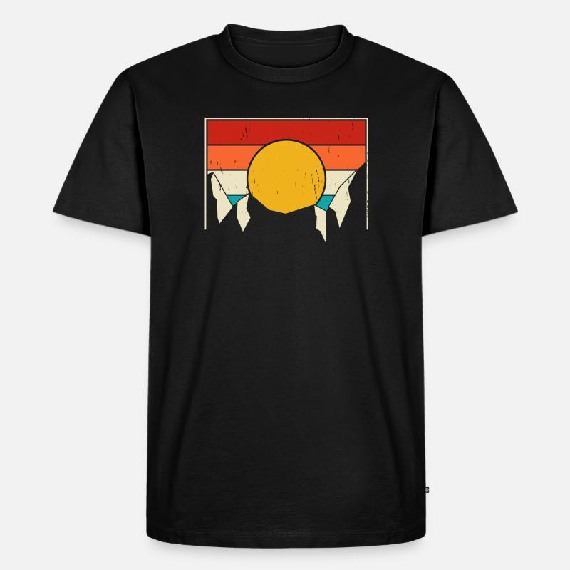 Wandern Wanderer Bergsteiger Geschenk - Männer Premium Bio T-Shirt - Schwarz