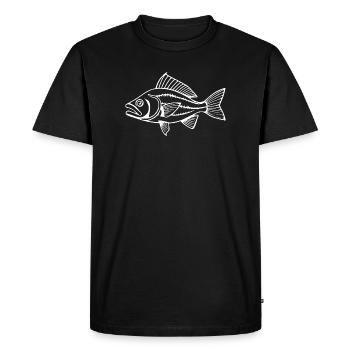 Fish Angler T-shirt Cadeau Angler - T-shirt Premium bio Homme - noir - Devant - Nico (187cm)