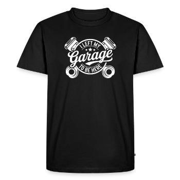 Mécanicien Humour Garage Dicton - T-shirt Premium bio Homme - noir - Devant - Nico (187cm)