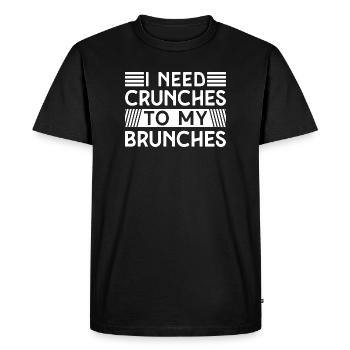 Powerlifting Bodybuilder J’ai besoin de crunches Gym - T-shirt Premium bio Homme - noir - Devant - Nico (187cm)
