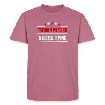 Aiguilles & Épingles Étoiles - T-shirt Premium bio Homme - mauve - Devant - Nico (187cm)