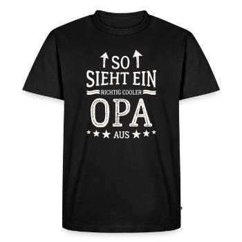 Voici à quoi ressemble un papy cool Meilleur grand-père - T-shirt Premium bio Homme - noir - Devant - Nico (187cm)