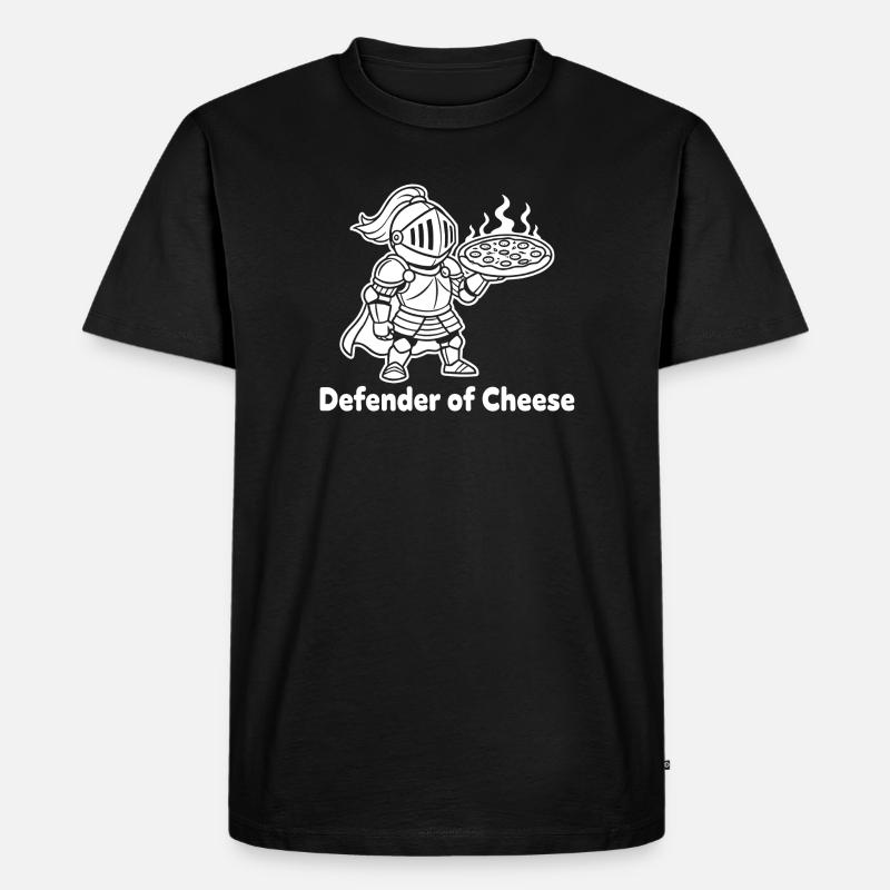 Ritter der Käsepizza - Männer Premium Bio T-Shirt - Schwarz