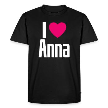 J’aime Anna Coeur Rose J’aime Anna - T-shirt Premium bio Homme - noir - Devant - Nico (187cm)