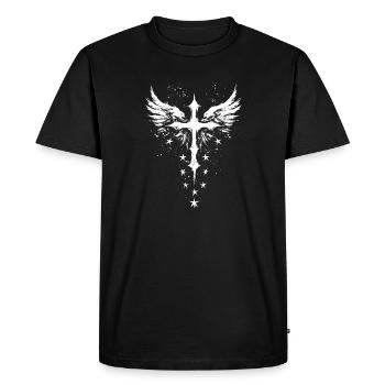Gothic Goth cross - Men's Premium Organic T-Shirt - black - Front - Nico (187cm)