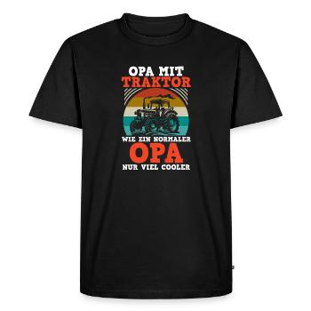 Farmer Farm Farmer Farmer Grandpa Grandpa Trak - Men's Premium Organic T-Shirt - black - Front - Nico (187cm)