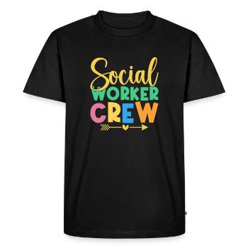 Équipe de quota de travailleurs sociaux Travail social - T-shirt Premium bio Homme - noir - Devant - Nico (187cm)