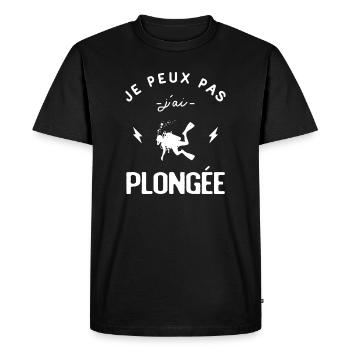 Je Peux Pas J'ai Plongée Sous Marine Plongeur - T-shirt Premium bio Homme - noir - Devant - Nico (187cm)