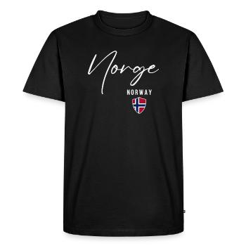 Norwegian pride, Norwegian heritage - Men's Premium Organic T-Shirt - black - Front - Nico (187cm)