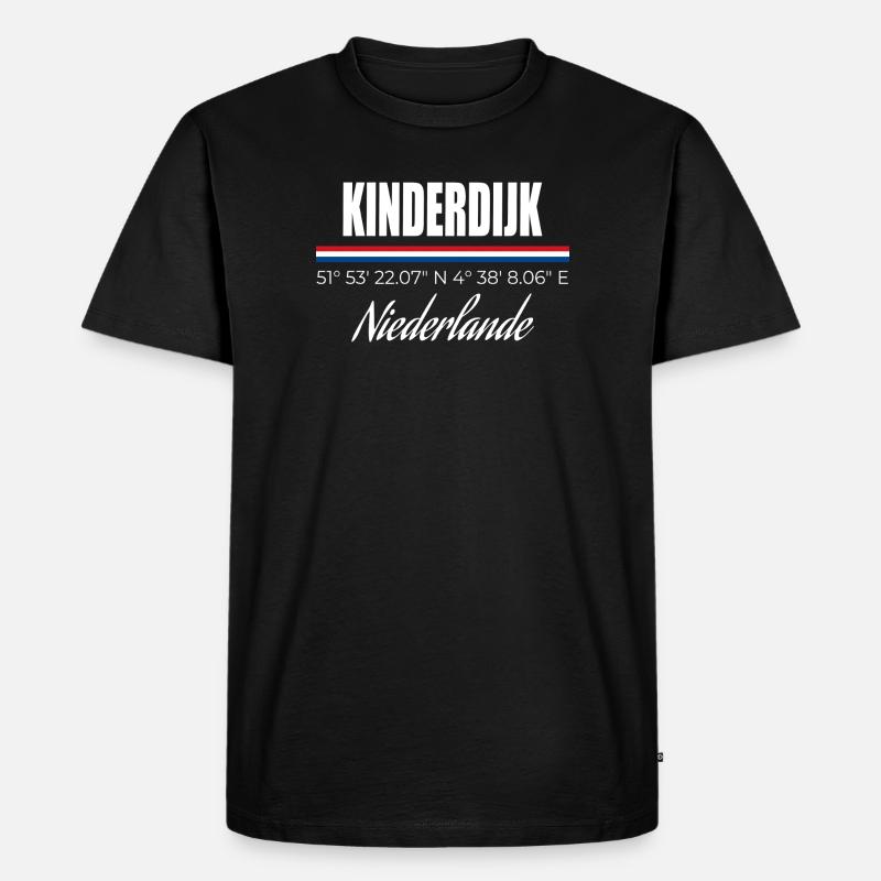 Kinderdijk - Männer Premium Bio T-Shirt - Schwarz