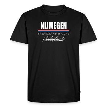 Nijmegen - T-shirt Premium bio Homme - noir - Devant - Nico (187cm)