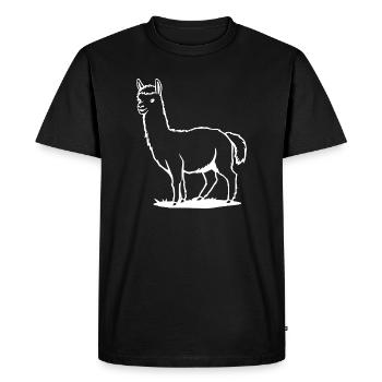 T-shirt en alpaga Cadeau - T-shirt Premium bio Homme - noir - Devant - Nico (187cm)