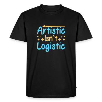 Artist Painter Graphic Artistic Isn ́t Logistic - Men's Premium Organic T-Shirt - black - Front - Nico (187cm)