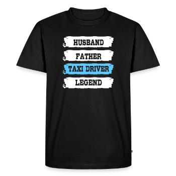 Taxi Taxi Driver - Men's Premium Organic T-Shirt - black - Front - Nico (187cm)