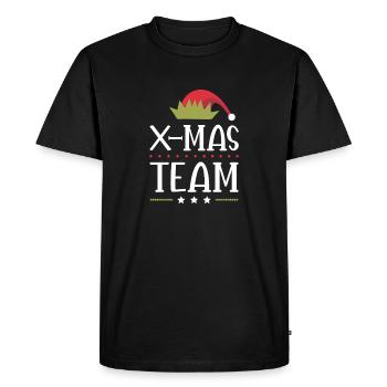 X-Mas Squad - Men's Premium Organic T-Shirt - black - Front - Nico (187cm)