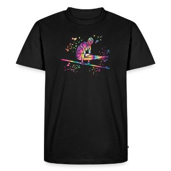 Gymnast high bar artistic gymnastics - Men's Premium Organic T-Shirt - black - Front - Nico (187cm)