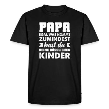 Funny Father's Day Gift Dad Beer - Men's Premium Organic T-Shirt - black - Front - Nico (187cm)