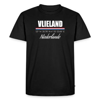 Vlieland - T-shirt Premium bio Homme - noir - Devant - Nico (187cm)