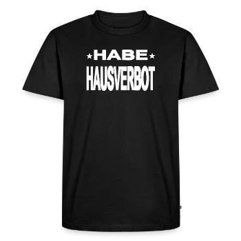 House ban - Men's Premium Organic T-Shirt - black - Front - Nico (187cm)
